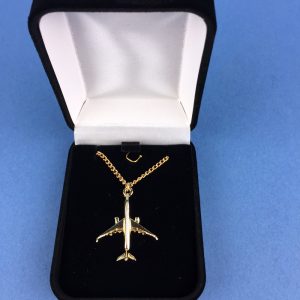 Collier et pendentif Doré 24ct Airbus A350